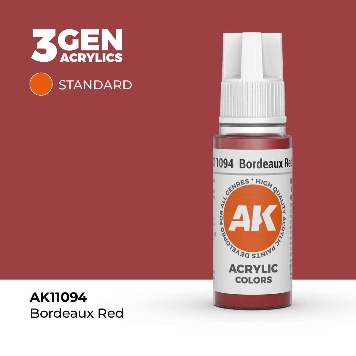 AK Interactive 3G Acrylic Bordeaux Red (AK11094), 17 ml, Acrylfarbe