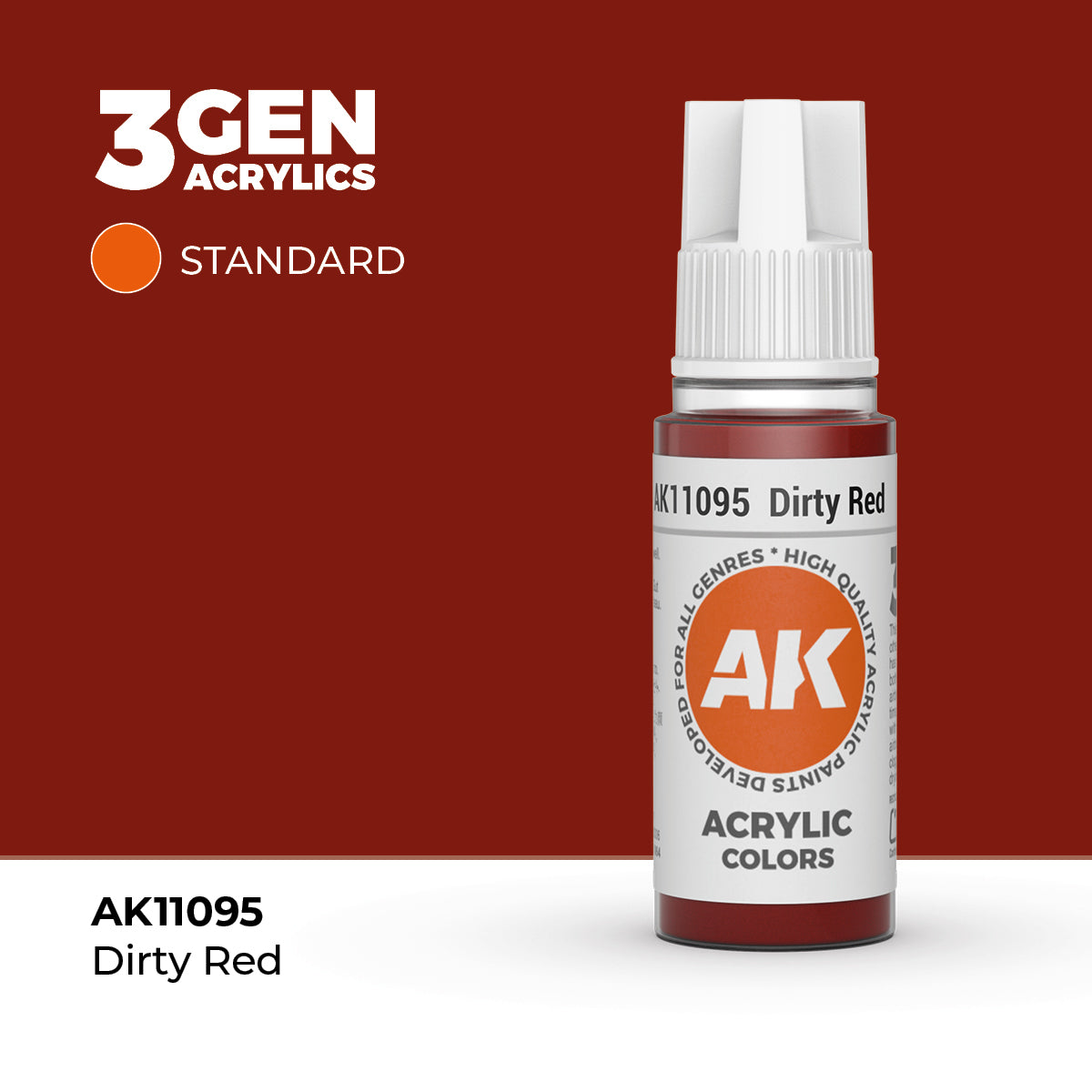 AK Interactive 3G Acrylic Dirty Red (AK11095), 17 ml, Acrylfarbe