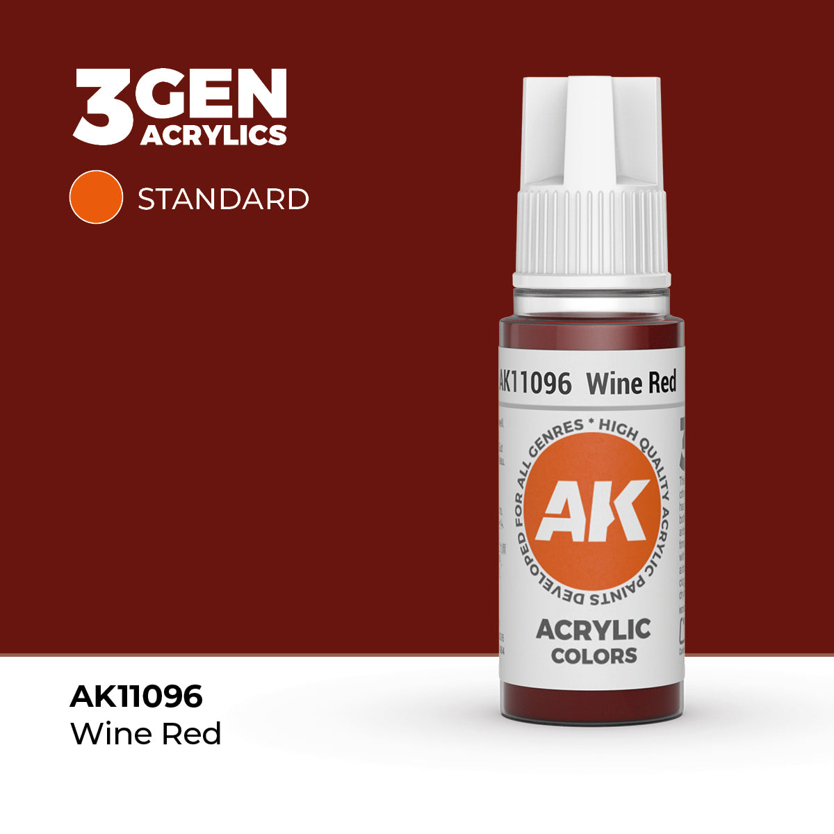 AK Interactive 3G Acrylic Wine Red (AK11096), 17 ml, Acrylfarbe