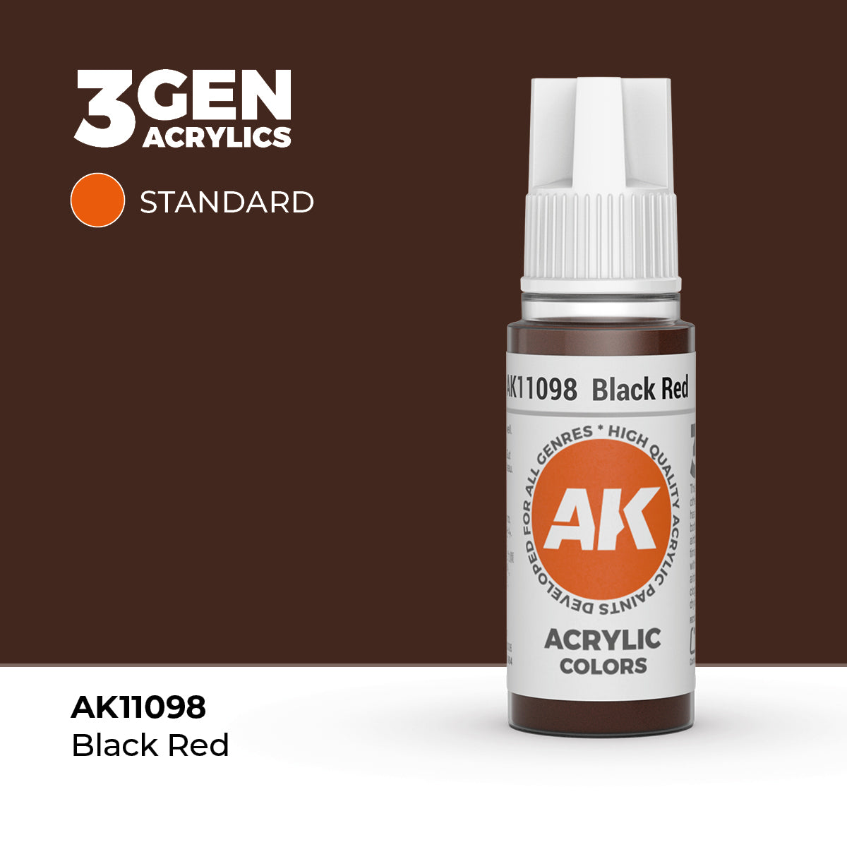 AK Interactive 3G Acrylic Black Red (AK11098), 17 ml, Acrylfarbe