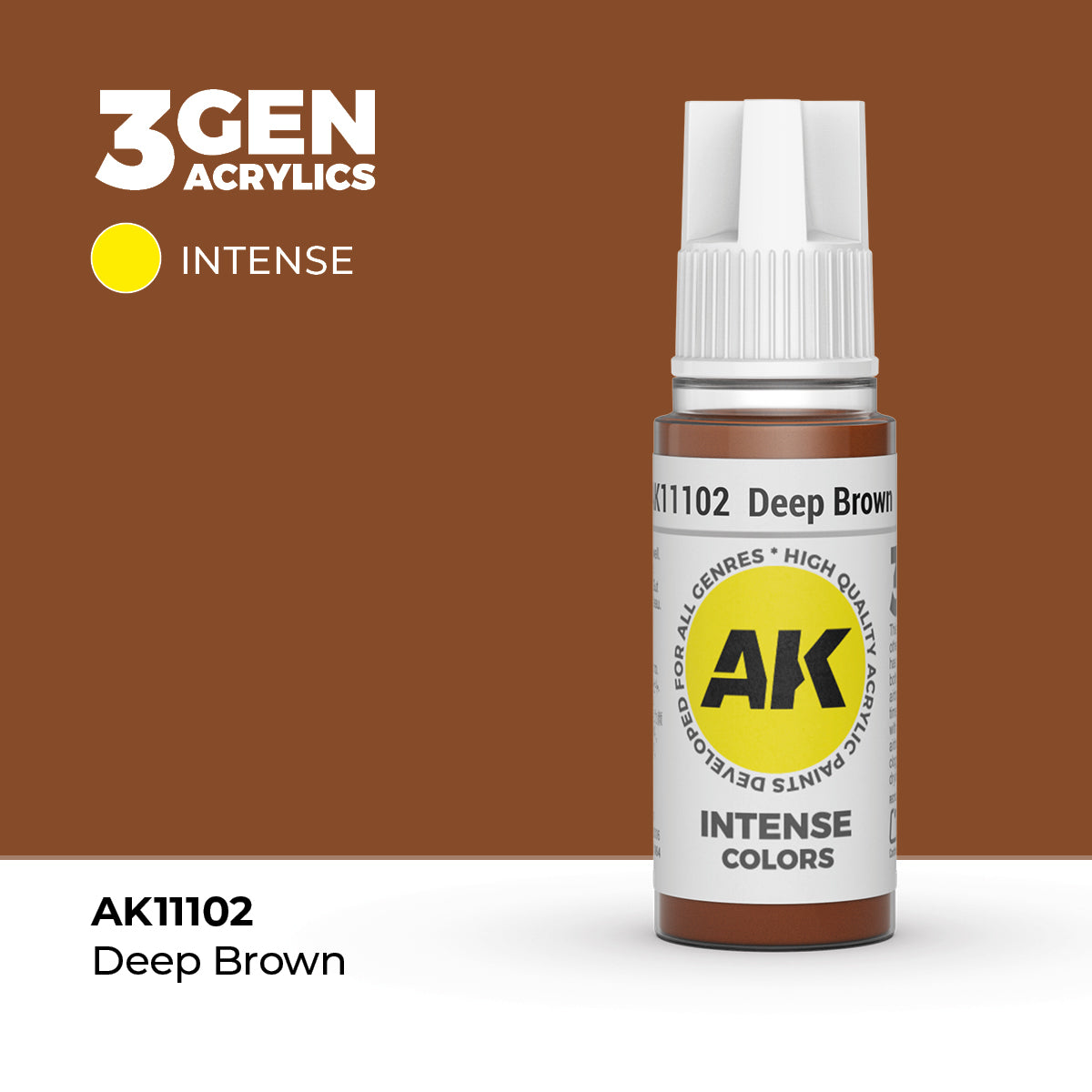 AK Interactive 3G Acrylic Deep Brown (AK11102), 17 ml, Acrylfarbe