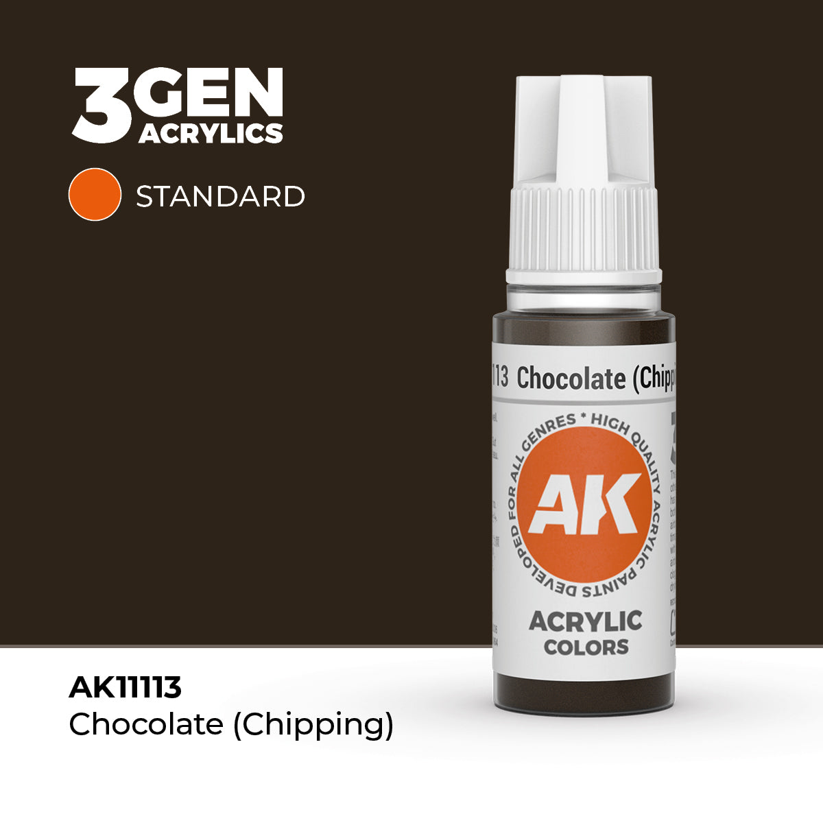AK Interactive 3G Acrylic Chocolate (Chipping) (AK11113), 17 ml, Acrylfarbe