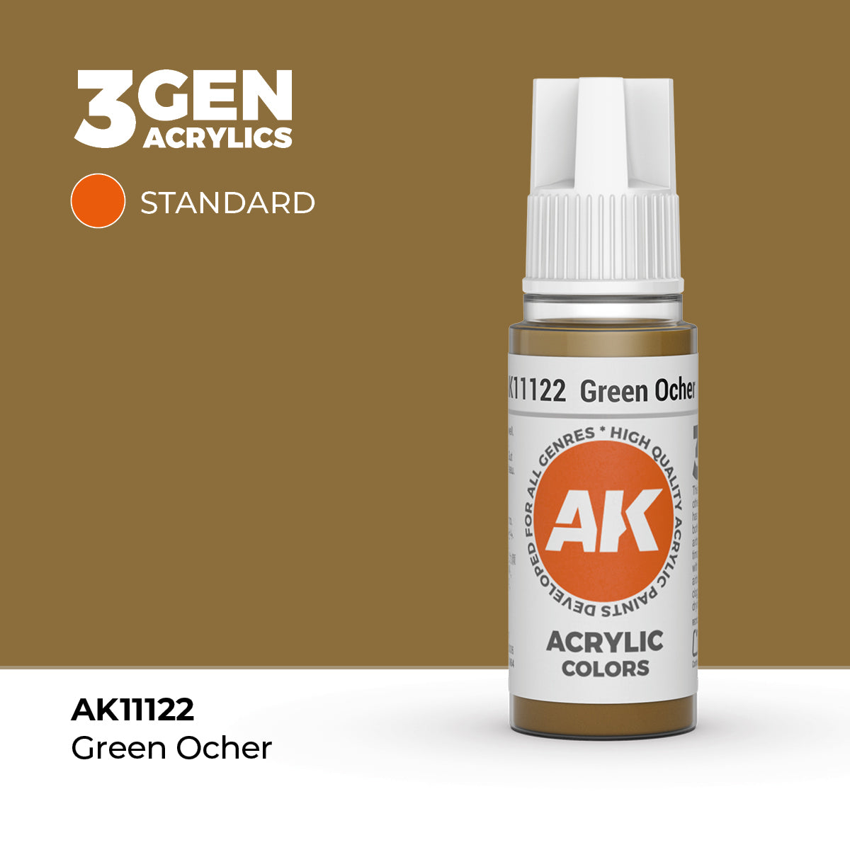 AK Interactive 3G Acrylic Green Ocher (AK11122), 17 ml, Acrylfarbe