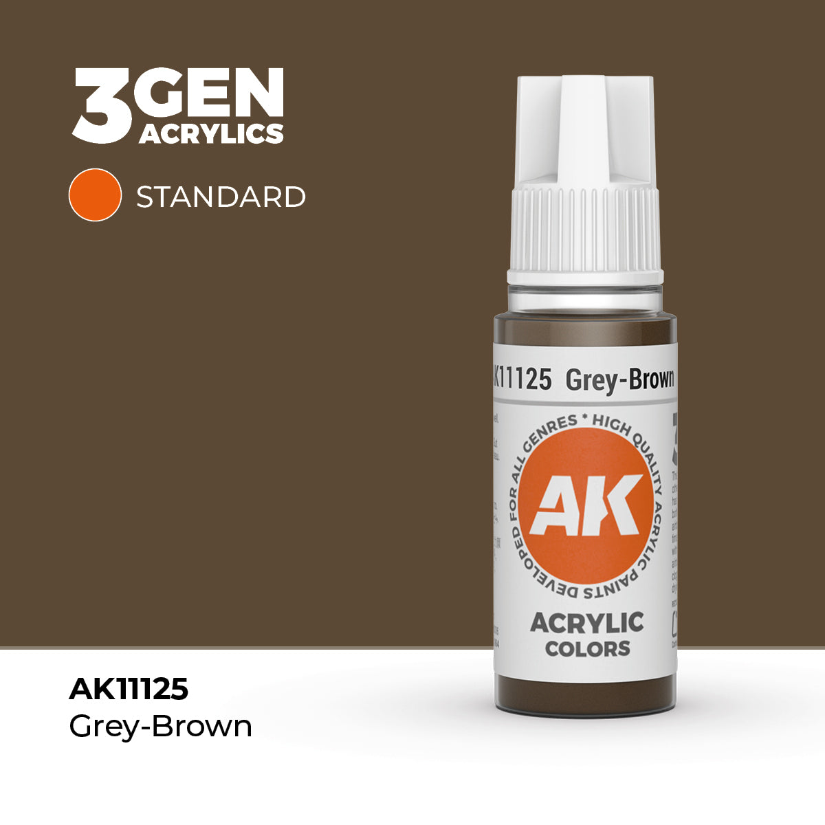 AK Interactive 3G Acrylic Grey-Brown (AK11125), 17 ml, Acrylfarbe