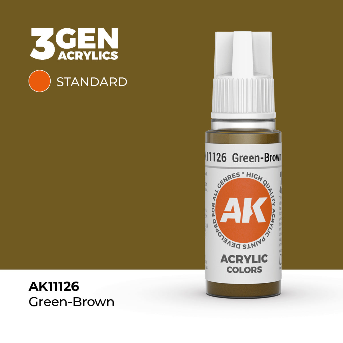 AK Interactive 3G Acrylic Green-Brown (AK11126), 17 ml, Acrylfarbe