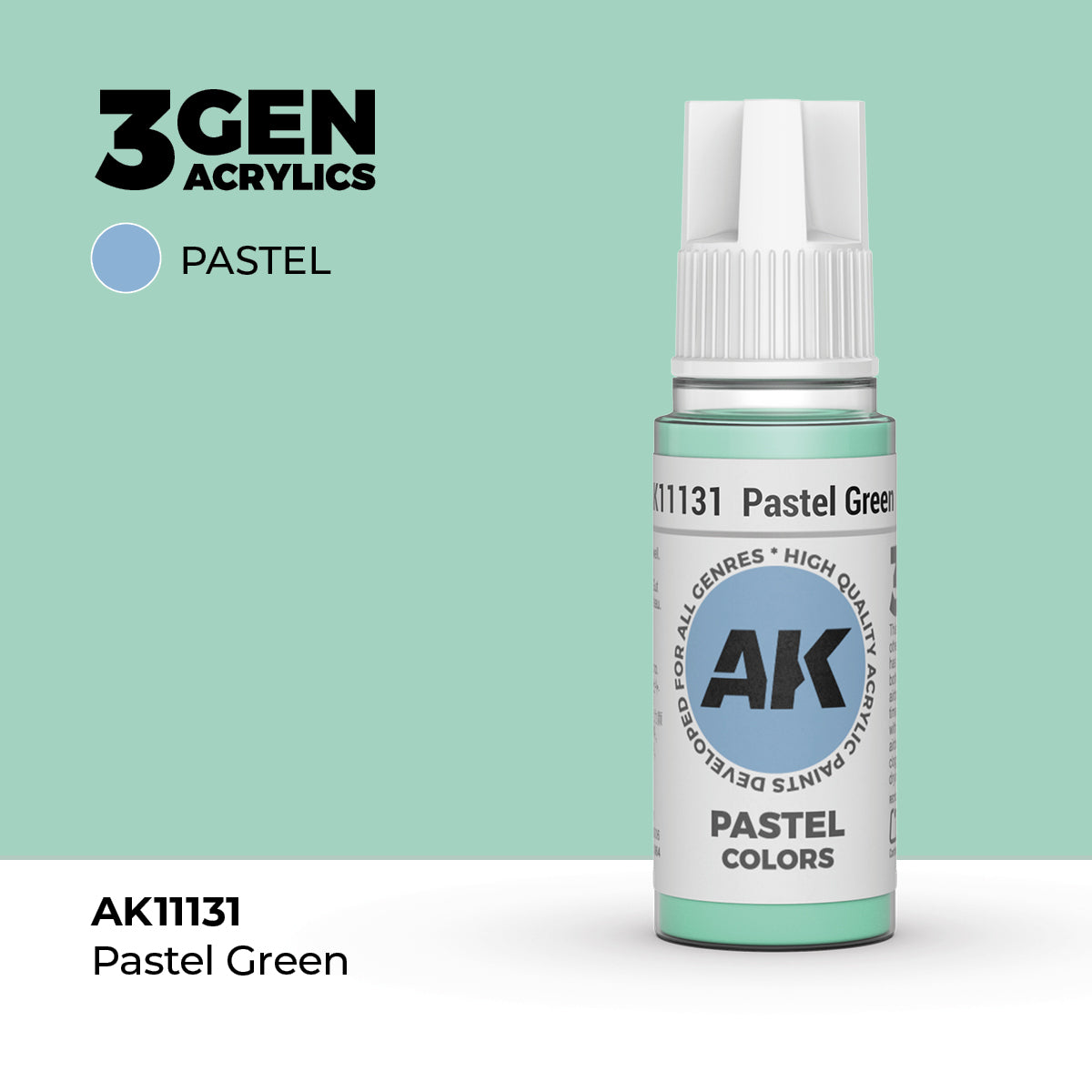 AK Interactive 3G Acrylic Pastel Green (AK11131), 17 ml, Acrylfarbe