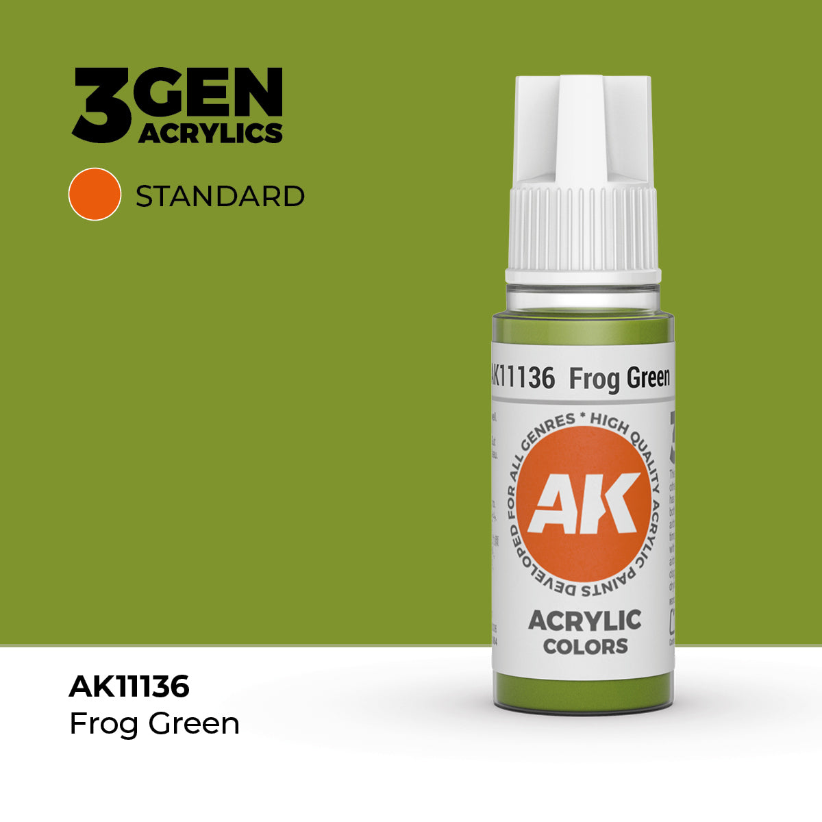 AK Interactive 3G Acrylic Frog Green (AK11136), 17 ml, Acrylfarbe
