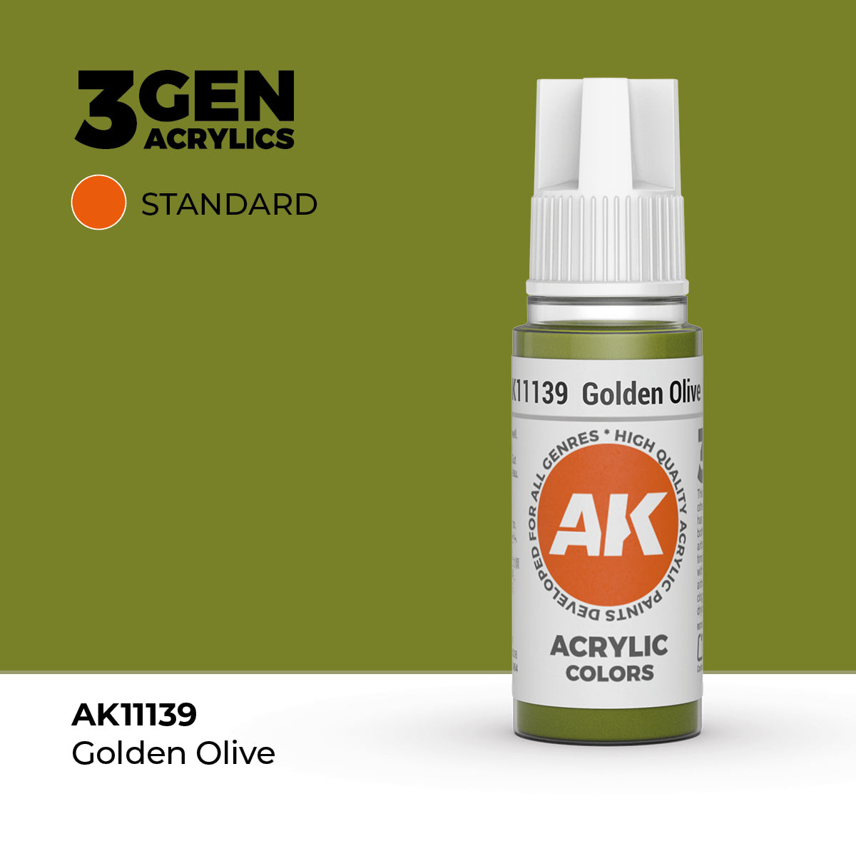 AK Interactive 3G Acrylic Golden Olive (AK11139), 17 ml, Acrylfarbe
