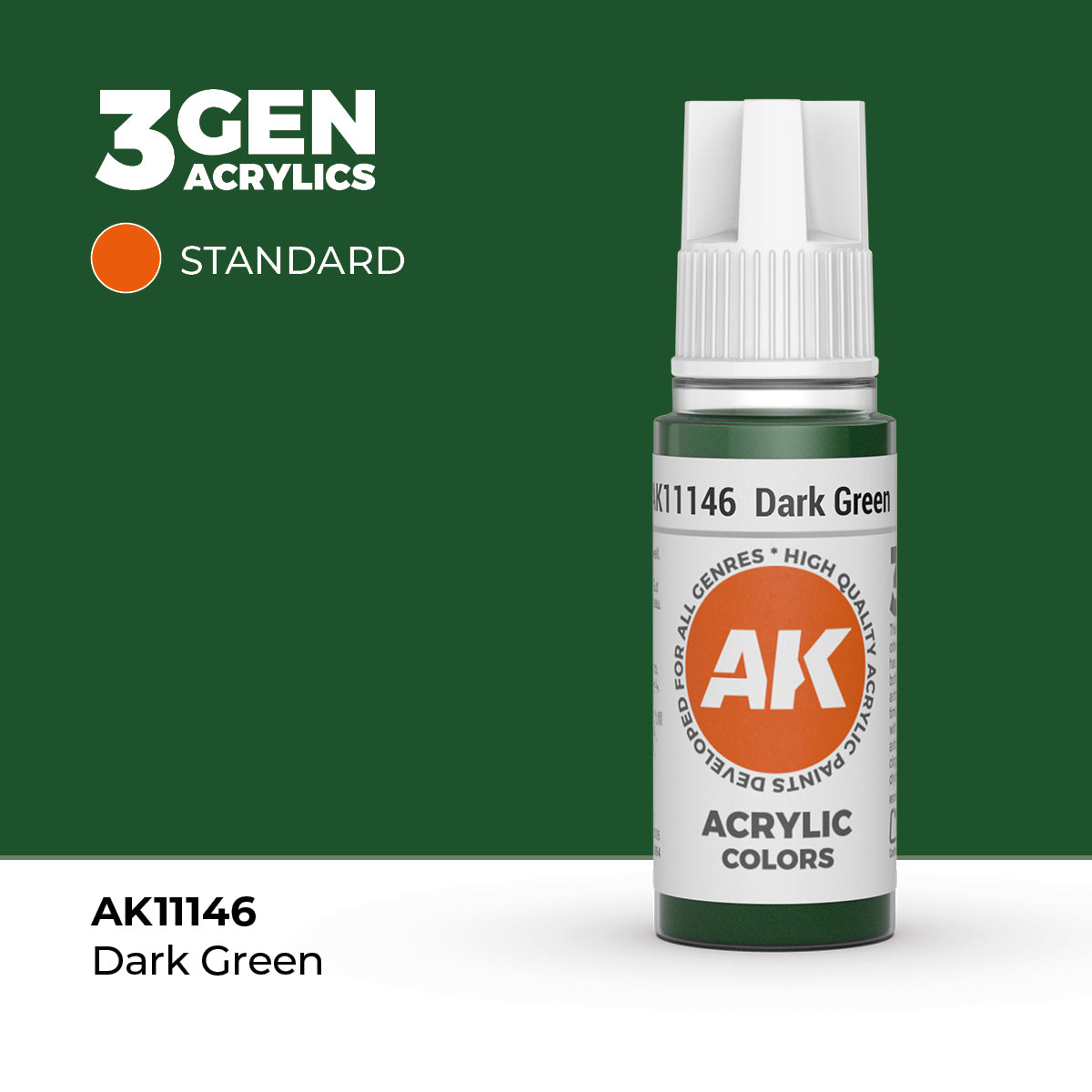 AK Interactive 3G Acrylic Dark Green (AK11146), 17 ml, Acrylfarbe