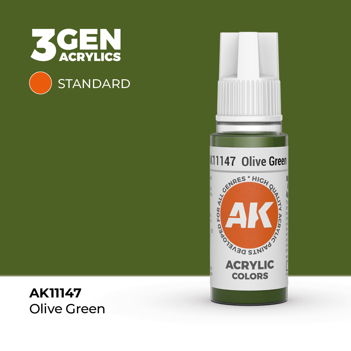 AK Interactive 3G Acrylic Olive Green (AK11147), 17 ml, Acrylfarbe