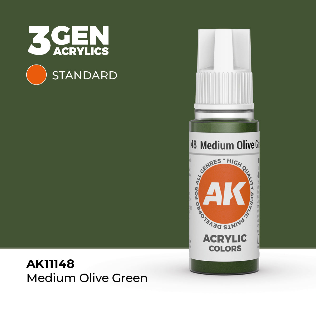 AK Interactive 3G Acrylic Medium Olive Green (AK11148), 17 ml, Acrylfarbe