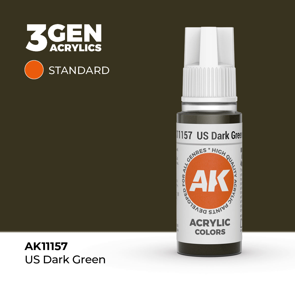 AK Interactive 3G Acrylic US Dark Green (AK11157), 17 ml, Acrylfarbe
