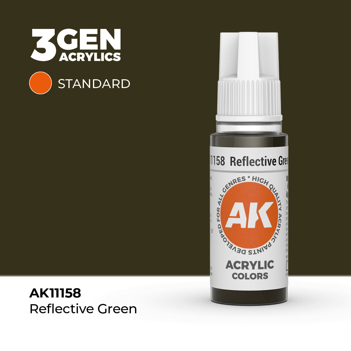 AK Interactive 3G Acrylic Reflective Green (AK11158), 17 ml, Acrylfarbe
