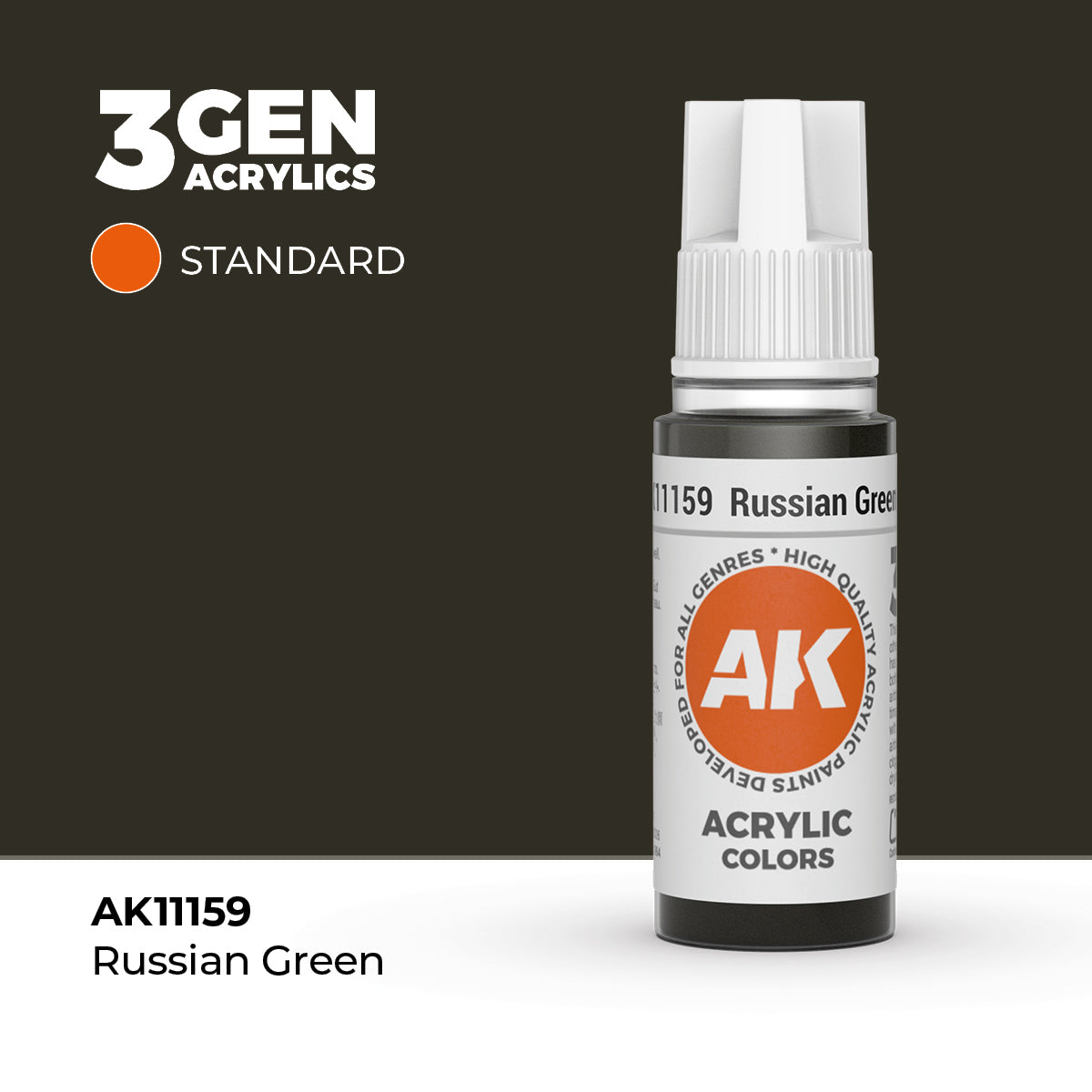 AK Interactive 3G Acrylic Russian Green (AK11159), 17 ml, Acrylfarbe