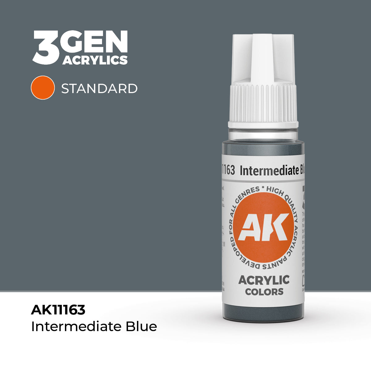 AK Interactive 3G Acrylic Intermediate Blue (AK11163), 17 ml, Acrylfarbe