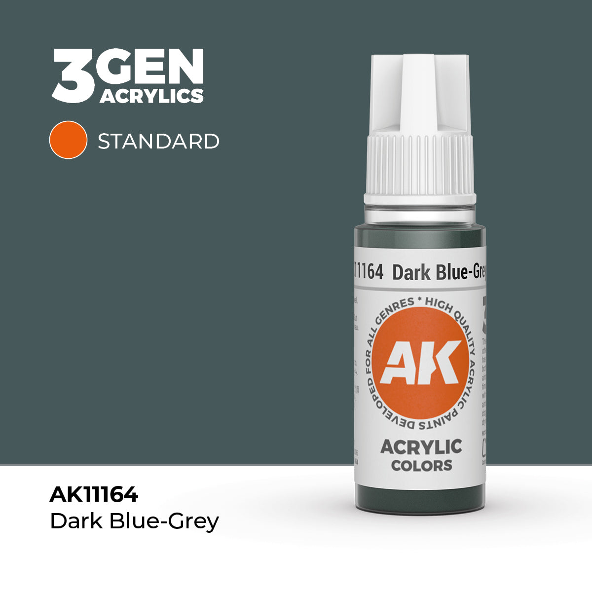 AK Interactive 3G Acrylic Dark Blue-Grey (AK11164), 17 ml, Acrylfarbe
