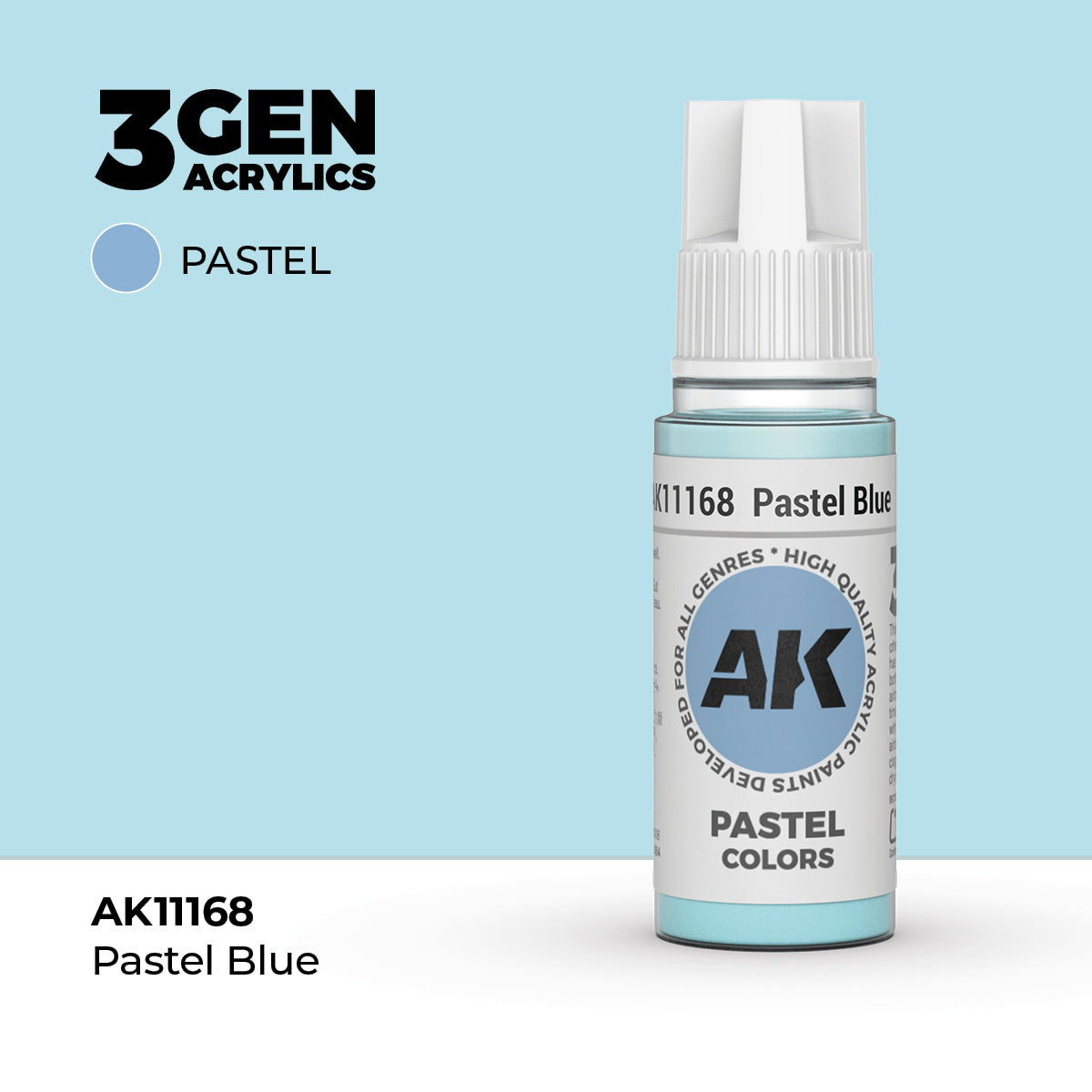 AK Interactive 3G Acrylic Pastel Blue (AK11168), 17 ml, Acrylfarbe