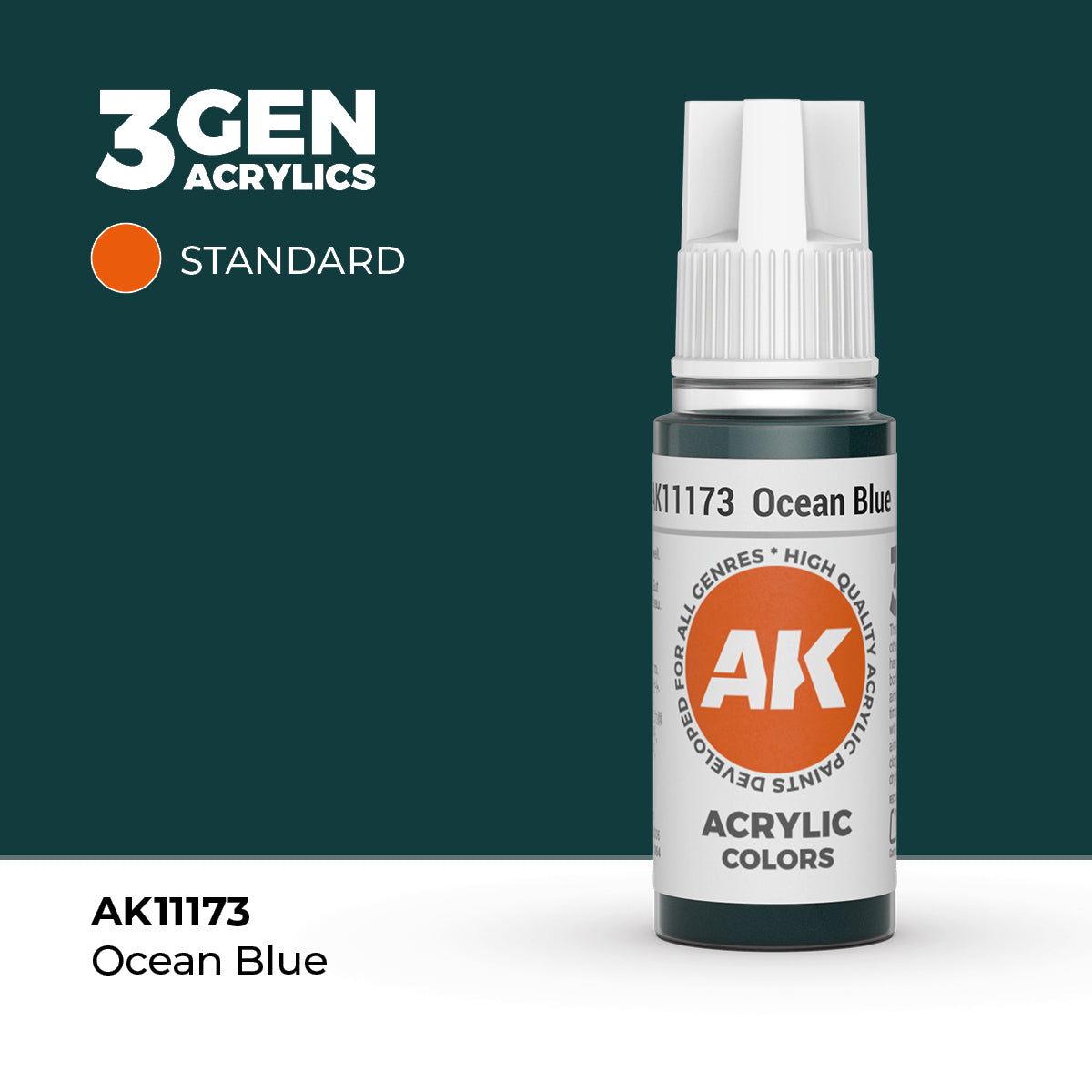 AK Interactive 3G Acrylic Ocean Blue (AK11173), 17 ml, Acrylfarbe