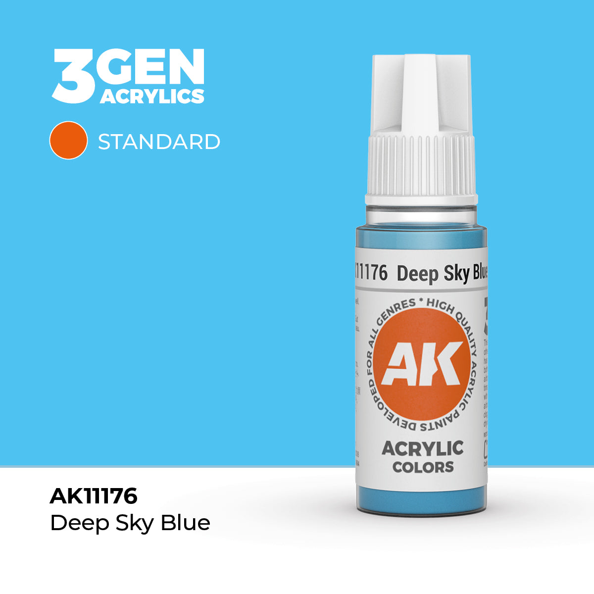 AK Interactive 3G Acrylic Deep Sky Blue (AK11176), 17 ml, Acrylfarbe
