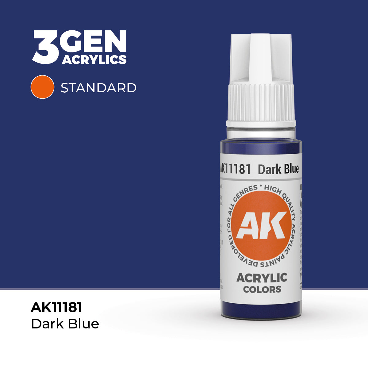 AK Interactive 3G Acrylic Dark Blue (AK11181), 17 ml, Acrylfarbe