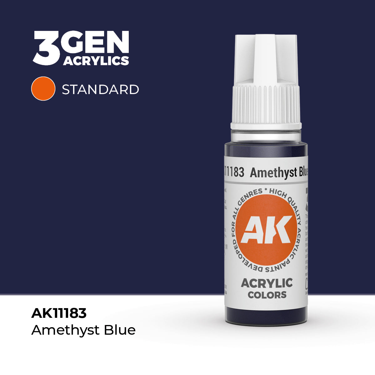 AK Interactive 3G Acrylic Amethyst Blue (AK11183), 17 ml, Acrylfarbe