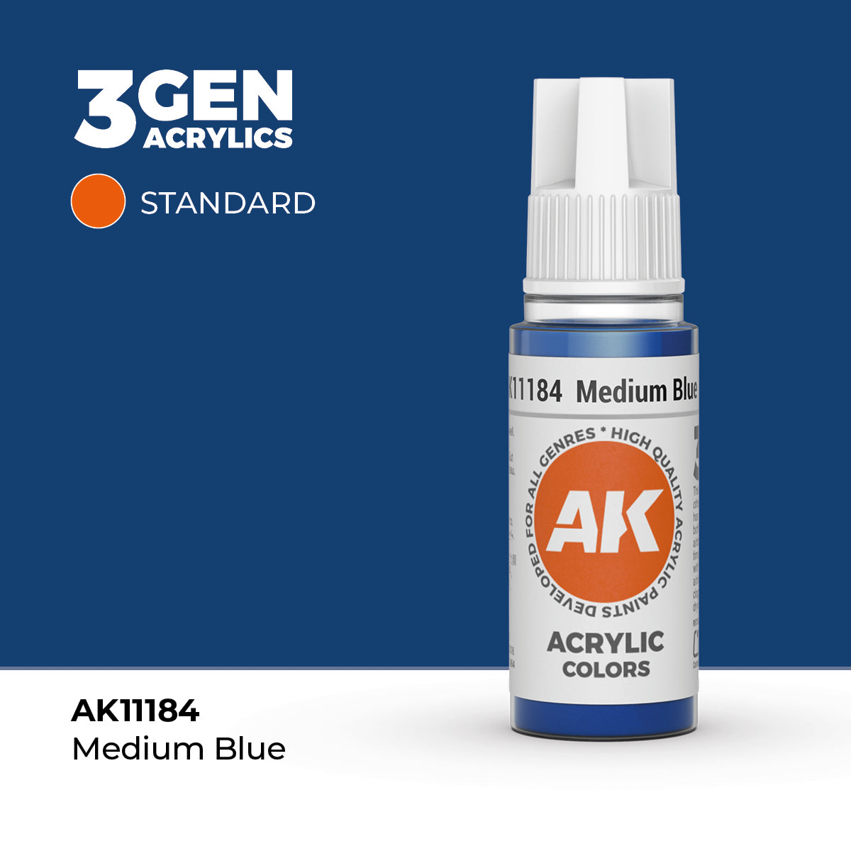 AK Interactive 3G Acrylic Medium Blue (AK11184), 17 ml, Acrylfarbe