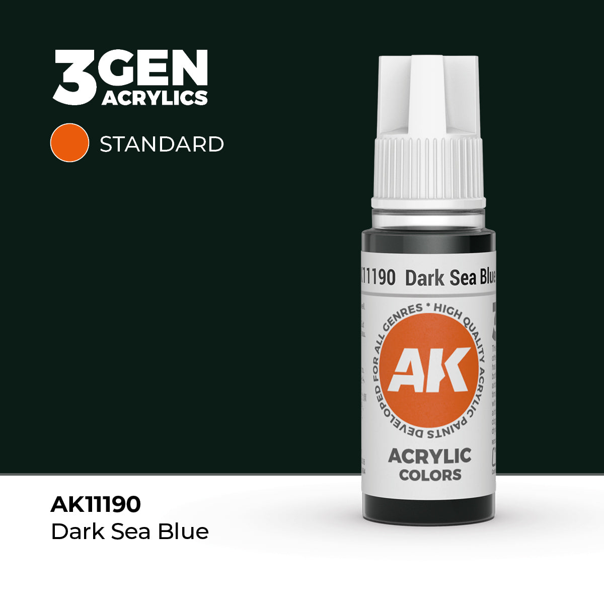 AK Interactive 3G Acrylic Dark Sea Blue (AK11190), 17 ml, Acrylfarbe