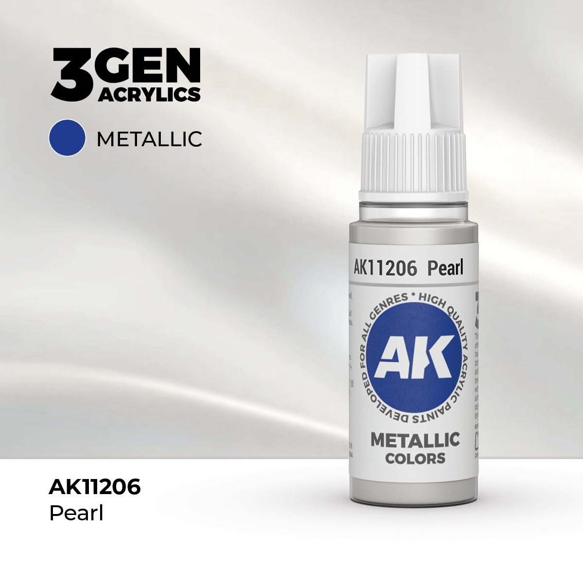 AK Interactive 3G Acrylic Metallic Pearl (AK11206), 17 ml, Acrylfarbe