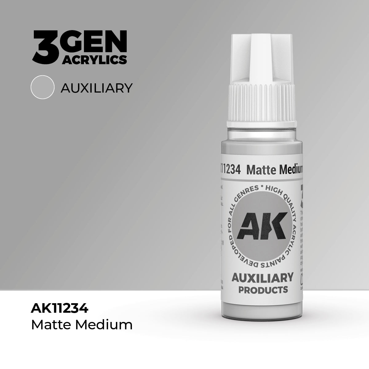 AK Interactive 3G Acrylic Matte Medium (AK11234), 17 ml, Hilfsmittel