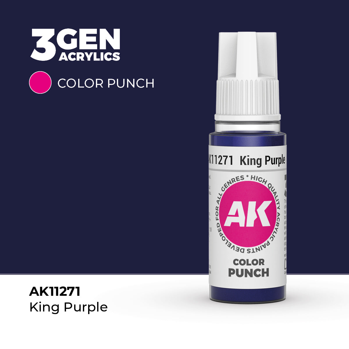 AK Interactive Color Punch King Purple (AK11271), 17 ml, Acrylfarbe