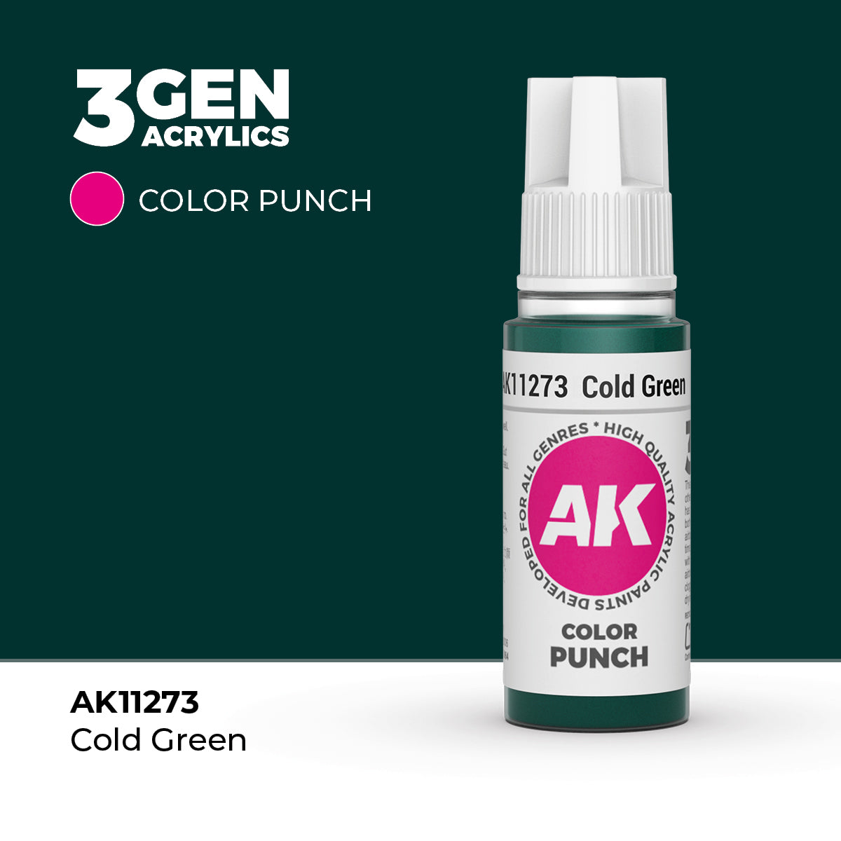AK Interactive Color Punch Cold Green (AK11273), 17 ml, Acrylfarbe