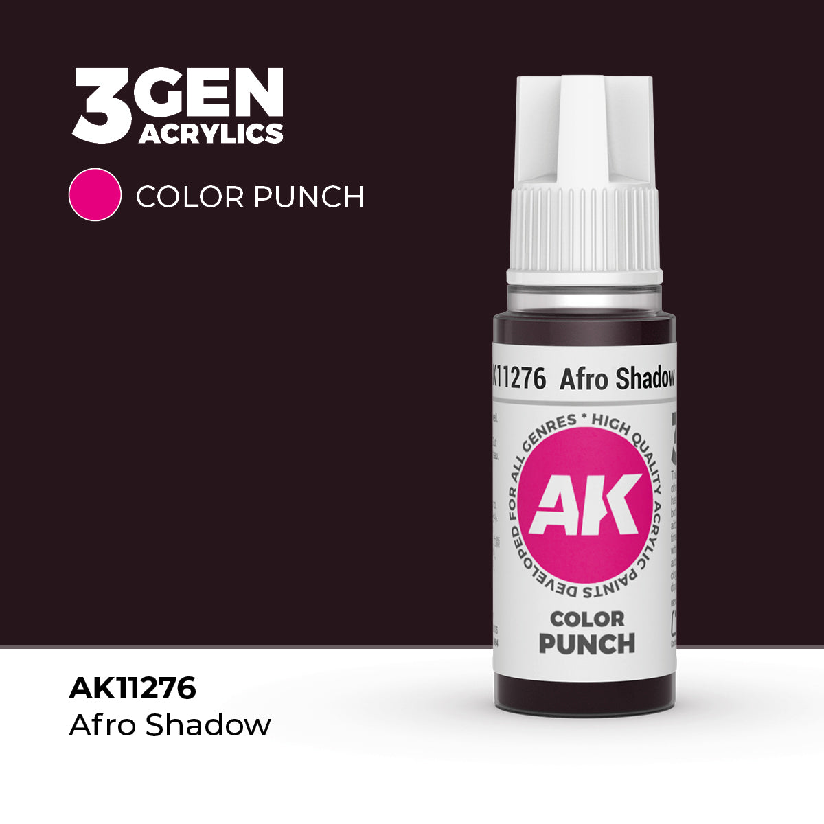 AK Interactive Color Punch Afro Shadow (AK11276), 17 ml, Acrylfarbe