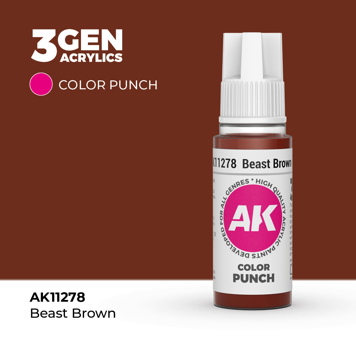AK Interactive Color Punch Beast Brown (AK11278), 17 ml, Acrylfarbe