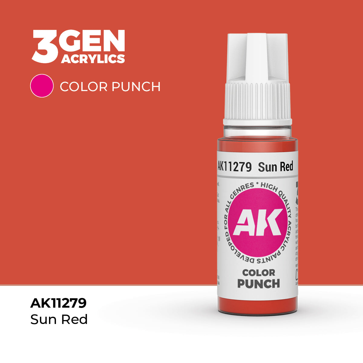 AK Interactive Color Punch Sun Red (AK11279), 17 ml, Acrylfarbe