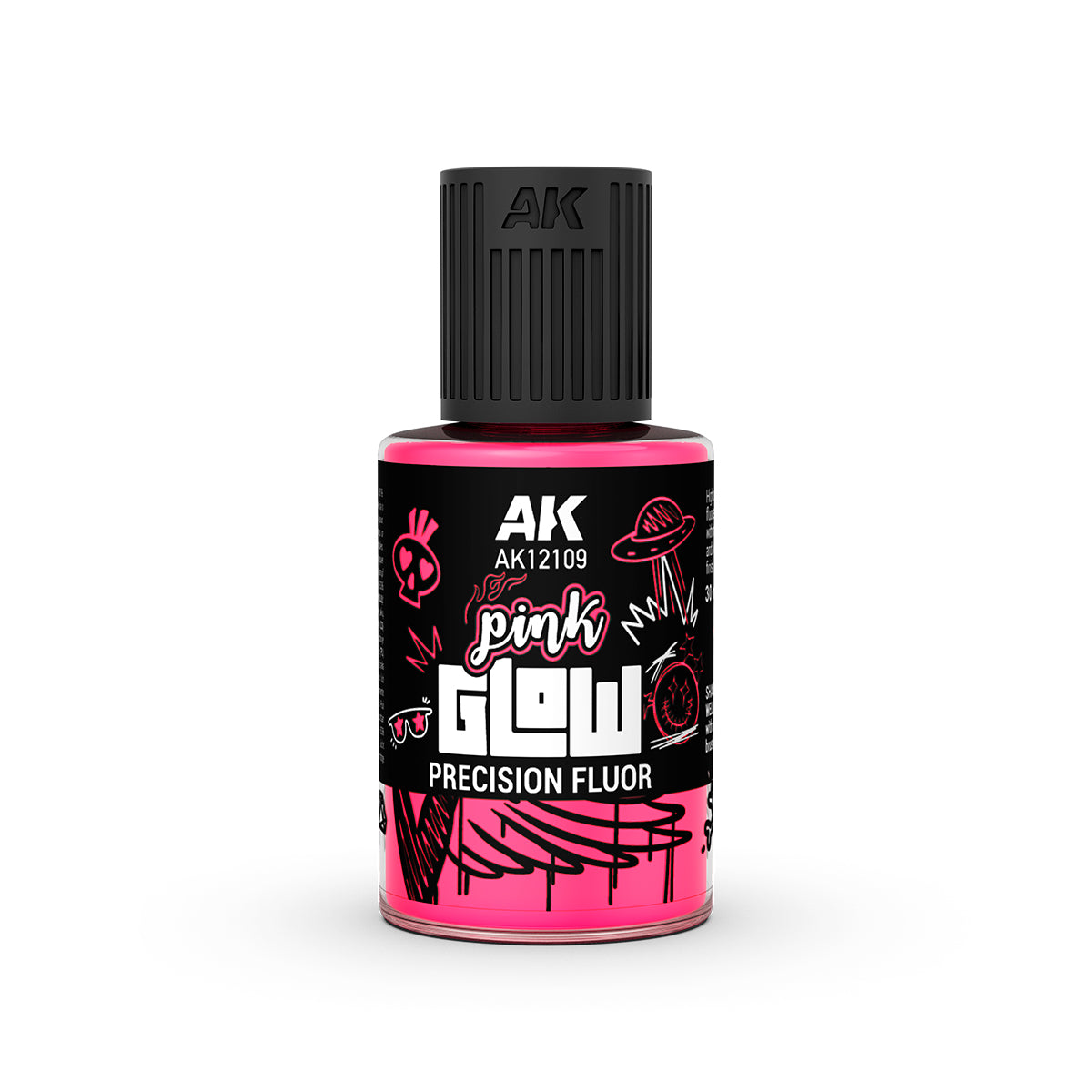 AK Interactive Pink Glow Precision Fluor (AK12109) – Leuchtfarbe, 30 ml