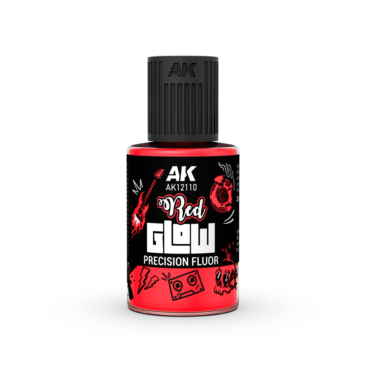 AK Interactive Red Glow Precision Fluor (AK12110) – Leuchtfarbe, 30 ml