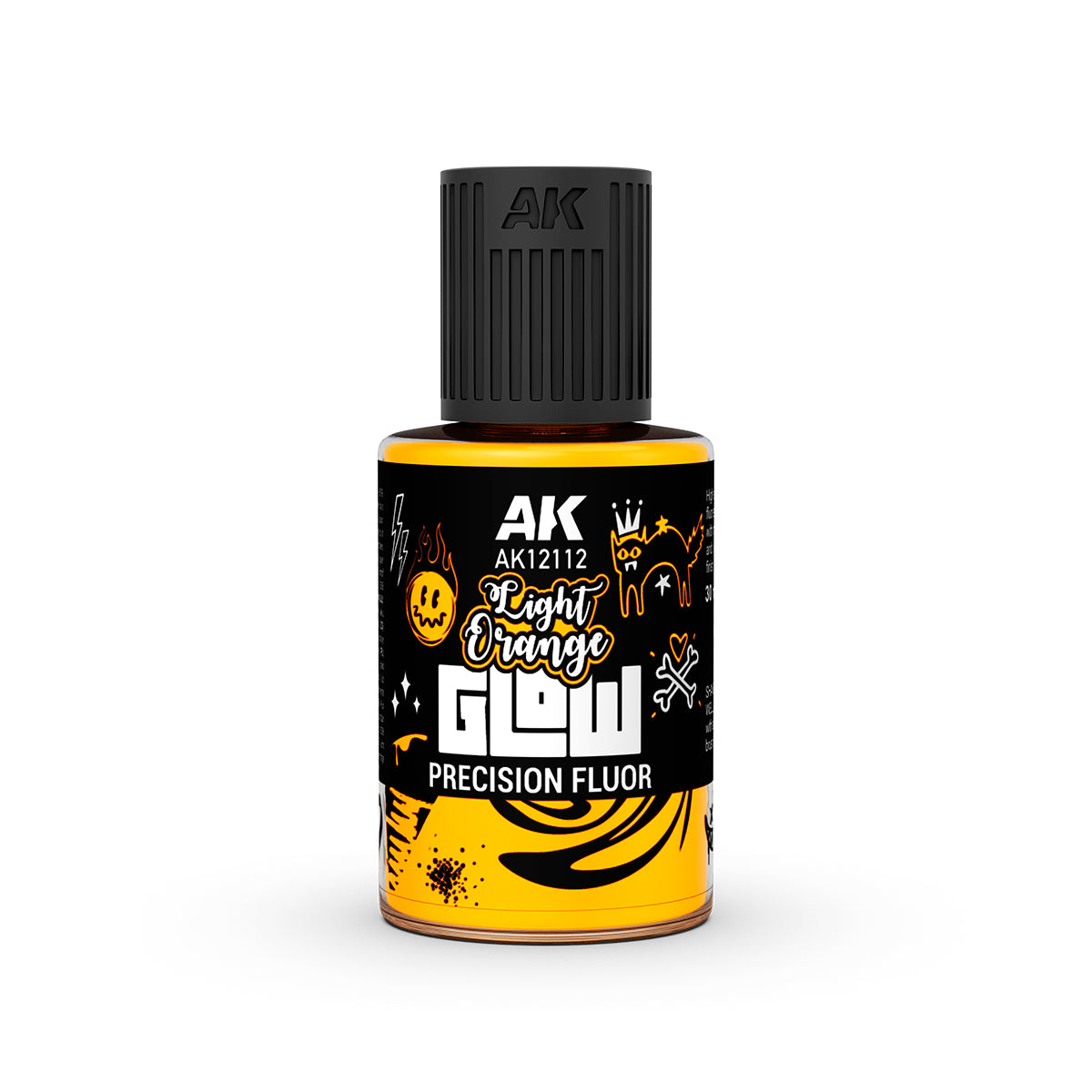 AK Interactive Light Orange Glow Precision Fluor (AK12112) – Leuchtfarbe, 30 ml