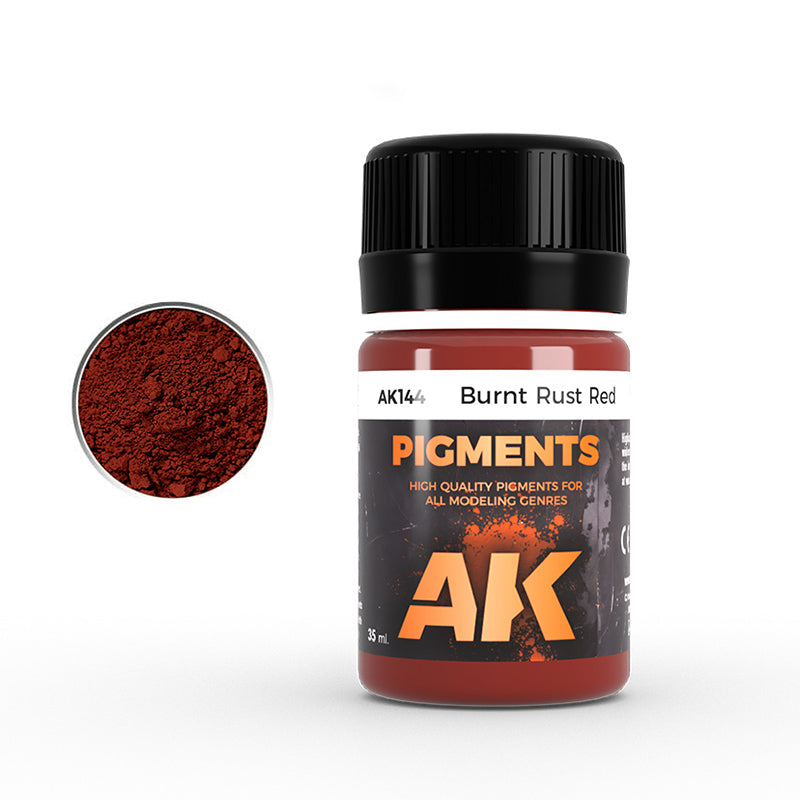AK Interactive Pigment Burnt Rust Red (AK144), Weathering-Pigment, 35 ml