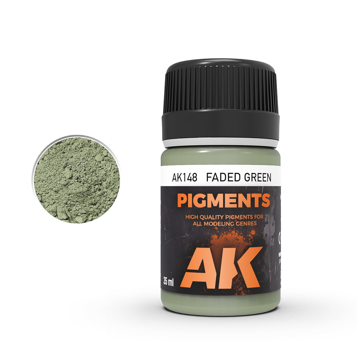 AK Interactive Pigment Faded Green (AK148), Weathering-Pigment, 35 ml