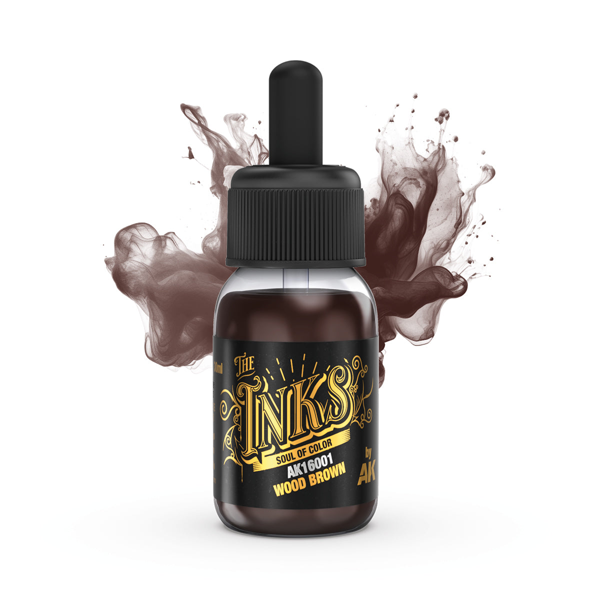 AK Interactive The Inks Wood Brown (AK16001), Ink für Lasuren und Washes, 30 ml