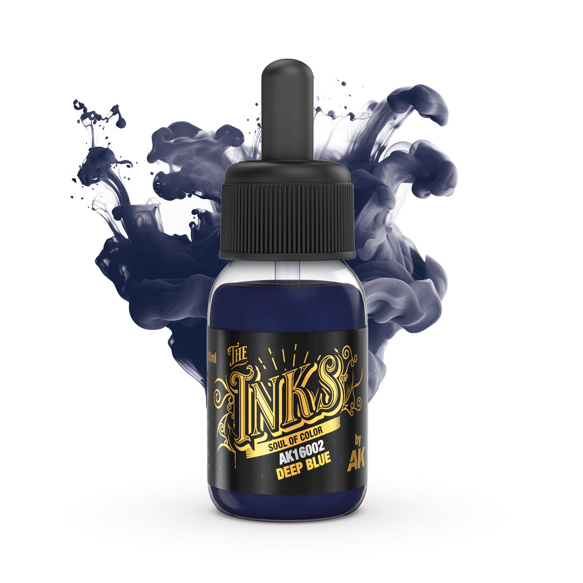 AK Interactive The Inks Deep Blue (AK16002), Ink für Lasuren und Washes, 30 ml