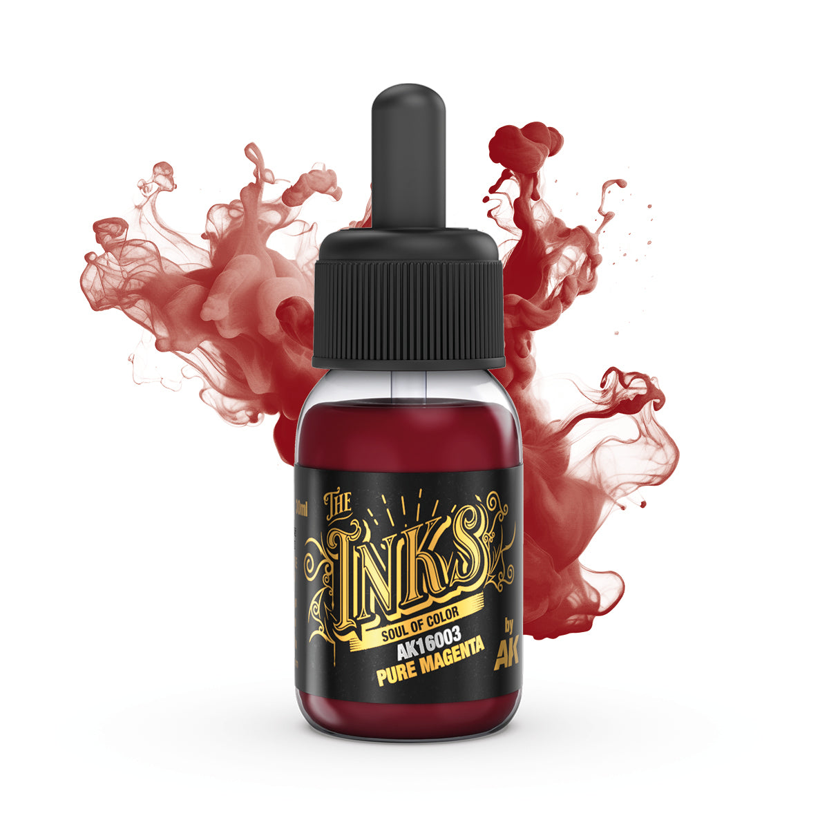 AK Interactive The Inks Pure Magenta (AK16003), Ink für Lasuren und Washes, 30 ml