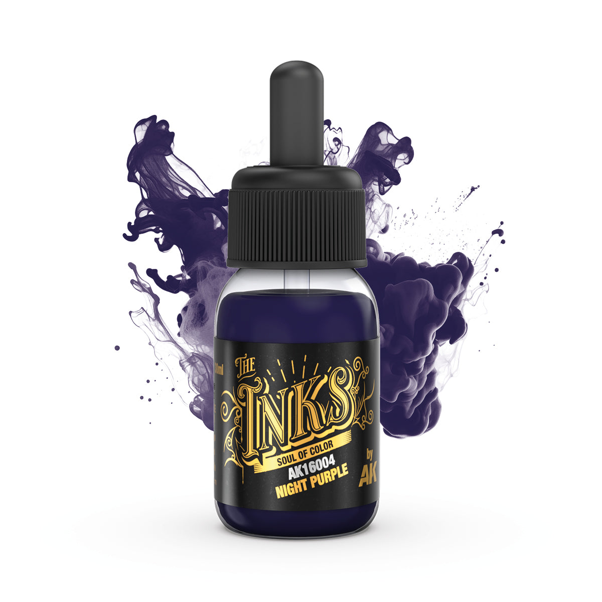 AK Interactive The Inks Night Purple (AK16004), Ink für Lasuren und Washes, 30 ml