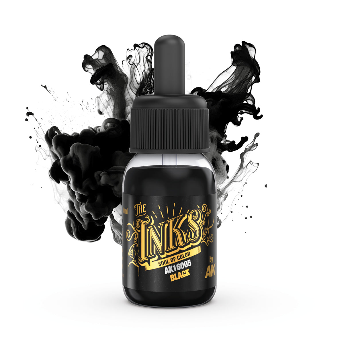 AK Interactive The Inks Black (AK16005), Ink für Lasuren und Washes, 30 ml