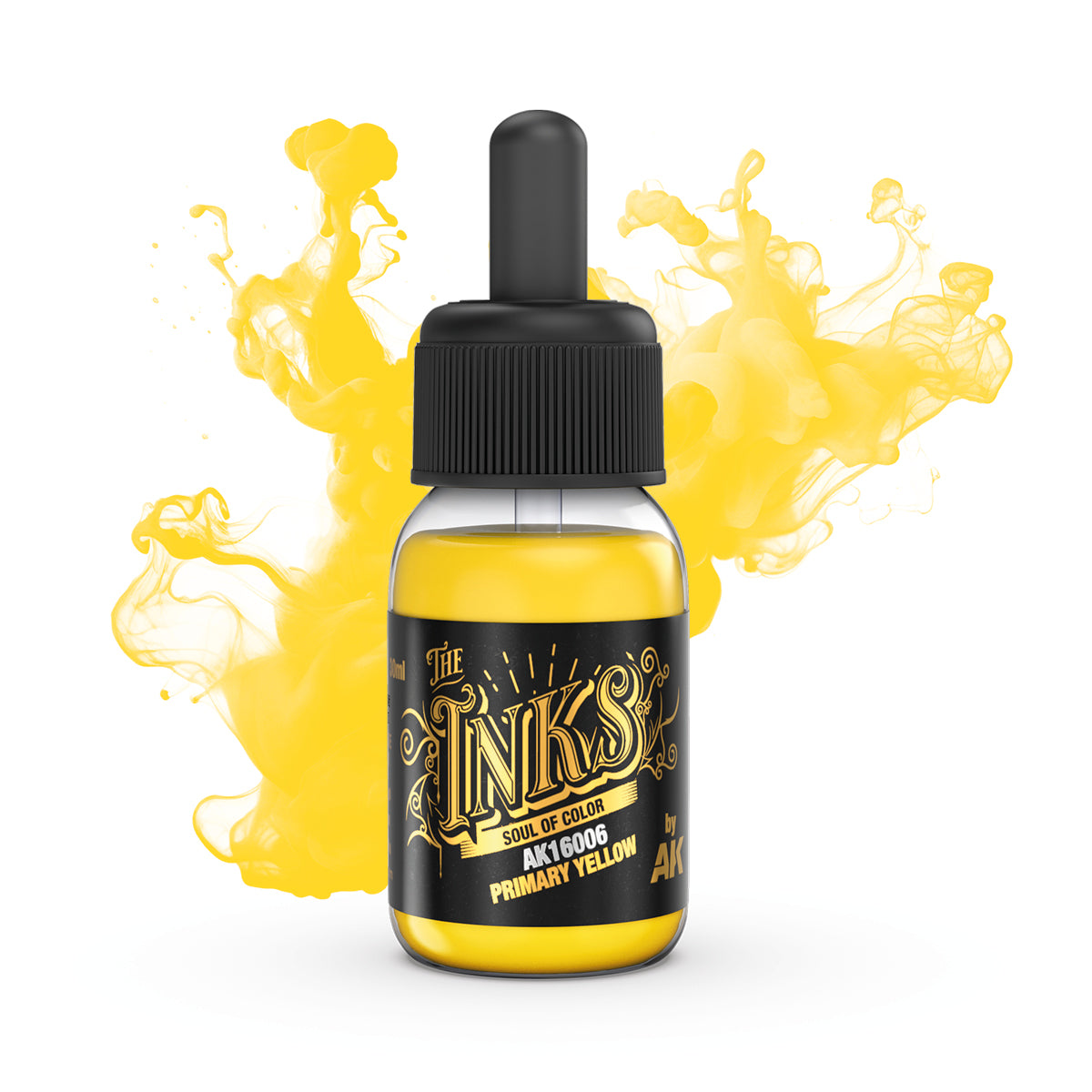 AK Interactive The Inks Primary Yellow (AK16006), Ink für Lasuren und Washes, 30 ml