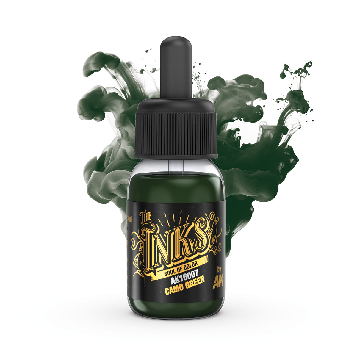 AK Interactive The Inks Camo Green (AK16007), Ink für Lasuren und Washes, 30 ml