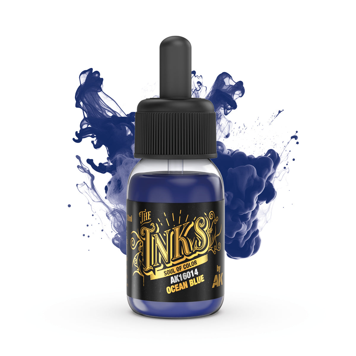 AK Interactive The Inks Ocean Blue (AK16014), Ink für Lasuren und Washes, 30 ml
