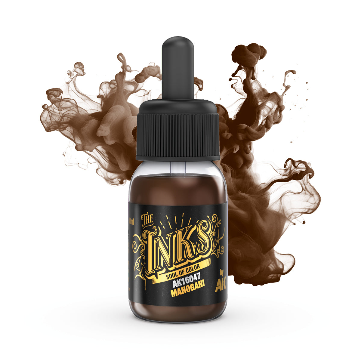 AK Interactive The Inks Mahogani (AK16047), Ink für Lasuren und Washes, 30 ml