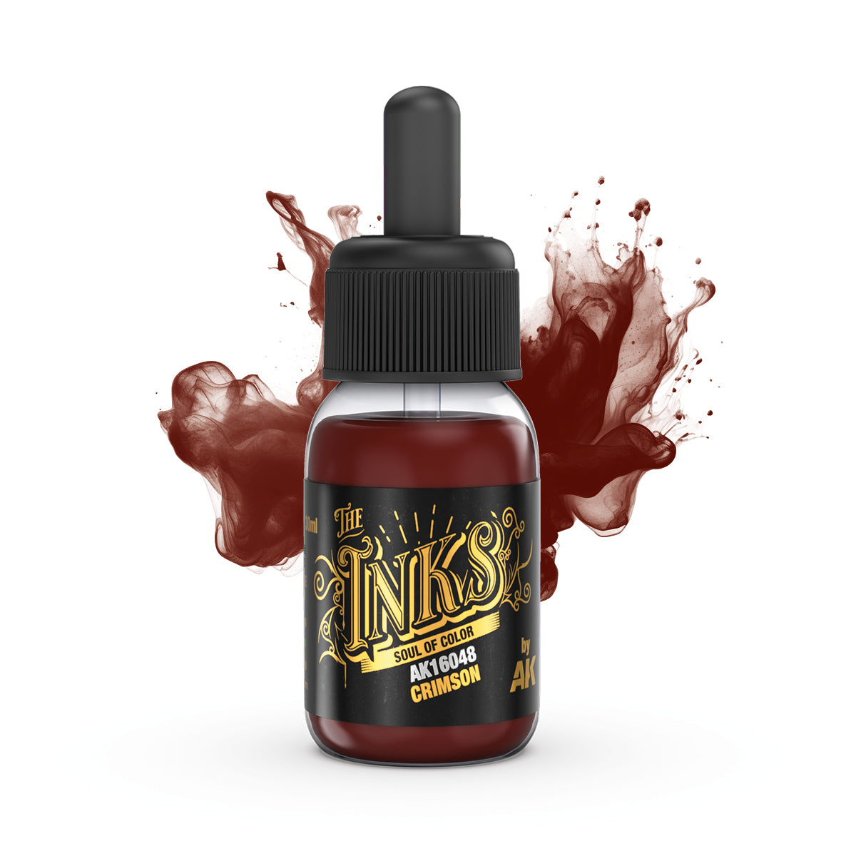 AK Interactive The Inks Crimson (AK16048), Ink für Lasuren und Washes, 30 ml