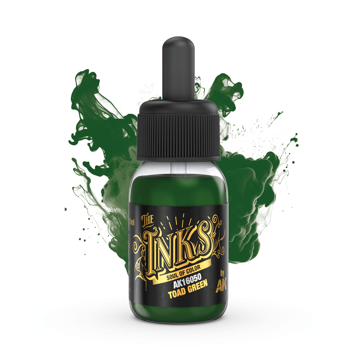 AK Interactive The Inks Toad Green (AK16050), Ink für Lasuren und Washes, 30 ml